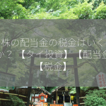 タイ株の配当金の税金はいくらですか？ 【タイ投資】【配当金】【税金】